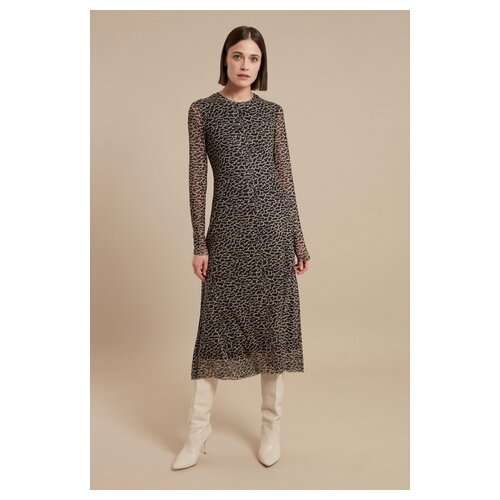 фото Платье zarina 0123025525 женское цвет бежевый 236 бежевый абстракция другое р-р 42