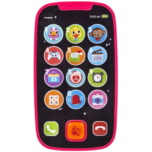 Игрушка HOLA Смартфон Красный интерактивный игрушка развивающая hola мяч интерактивный ote0626378