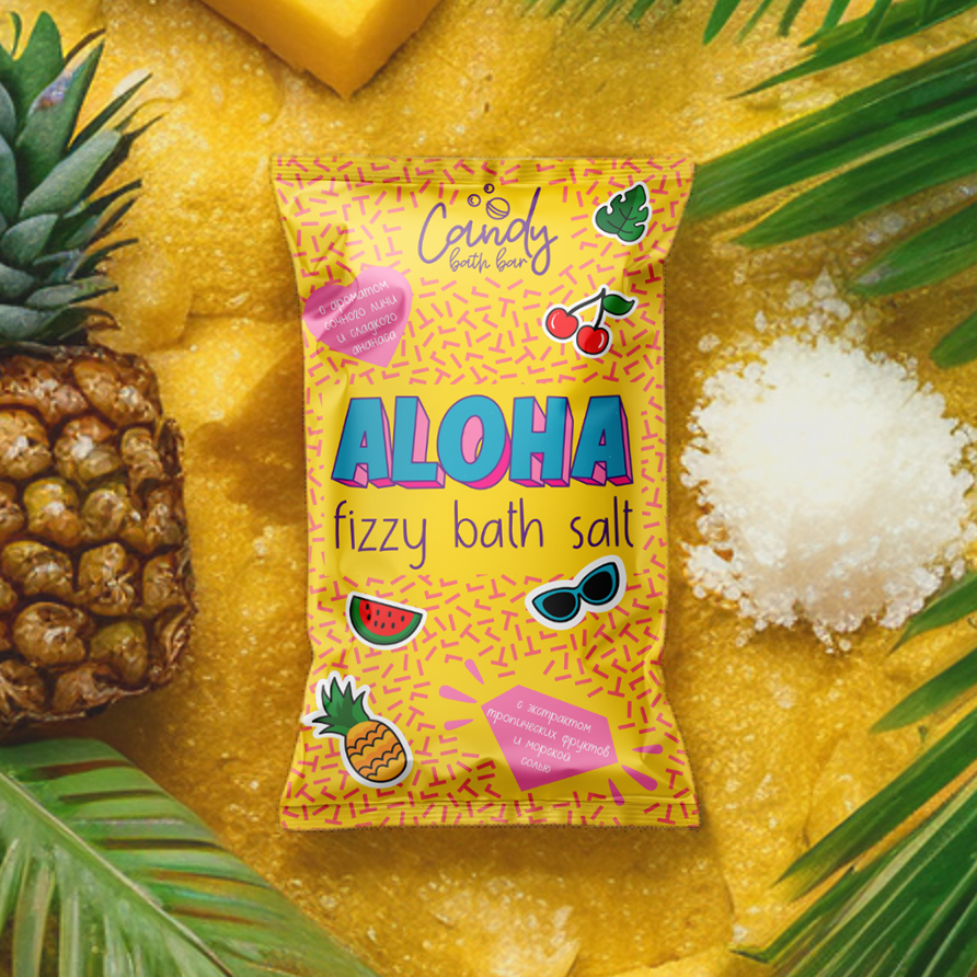 Соль для ванны Candy bath bar "Aloha", 100г Лаборатория катрин