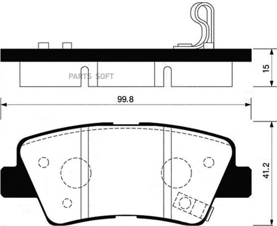 Колодки торм. диск. задн. AVANTECH / арт. AV202 - (1 шт)