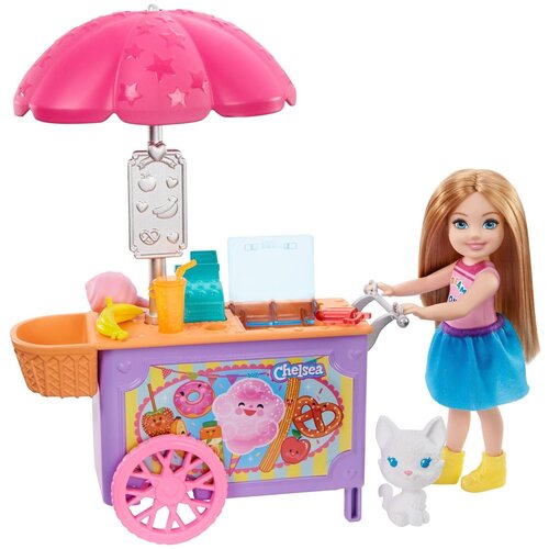 фото Игровой набор barbie club chelsea магазин кафе с тележкой и аксессуарами, ghv76