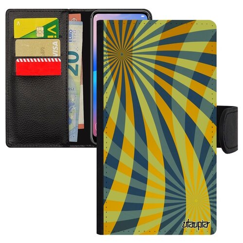 фото Чехол книжка на телефон samsung galaxy s7, "спирали" полосы вращение utaupia