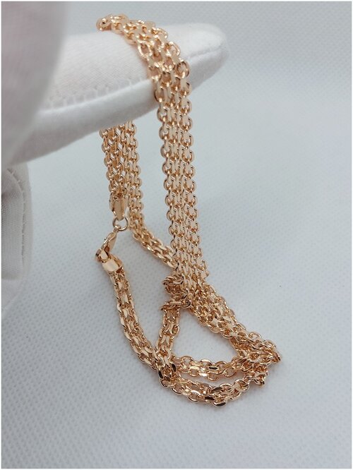 Цепь Fashion jewelry, длина 60 см, золотой