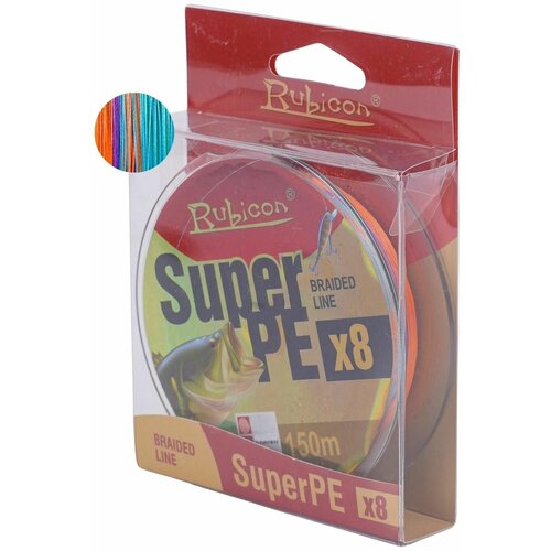 Плетеный шнур для рыбалки RUBICON Super PE 8x 150 м multicolor, 0,04mm