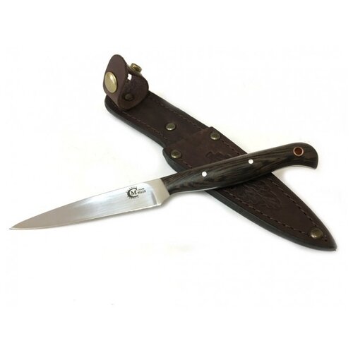 фото Нож кухонный овощной, цельнометаллический, кованный 95х18, венге семина е.п.