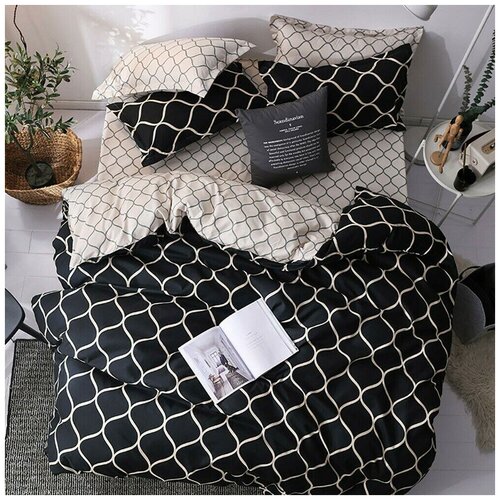 фото Комплект постельного белья grazia-textile 2-спальный black wave, сатин, наволочки 50x70 2 шт. grazia textile