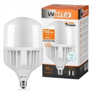 Светодиодная LED лампа Wolta лампа высокомощн. HP E27/E40 90W(7000Lm) 6500K 6K 244x138 25WHP90E27/40 (упаковка 12 штук)