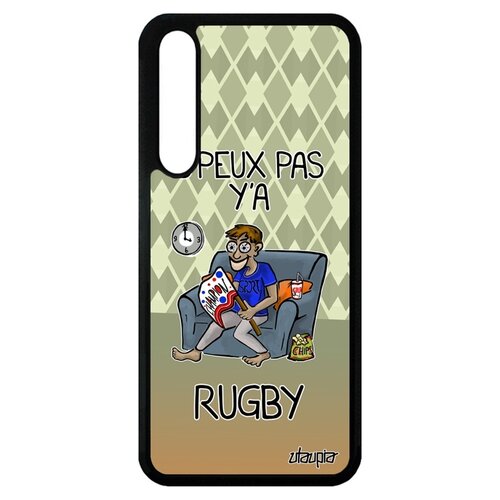 фото Чехол на хуавей p20 про французский дизайн не могу - смотрю регби! спорт комикс utaupia