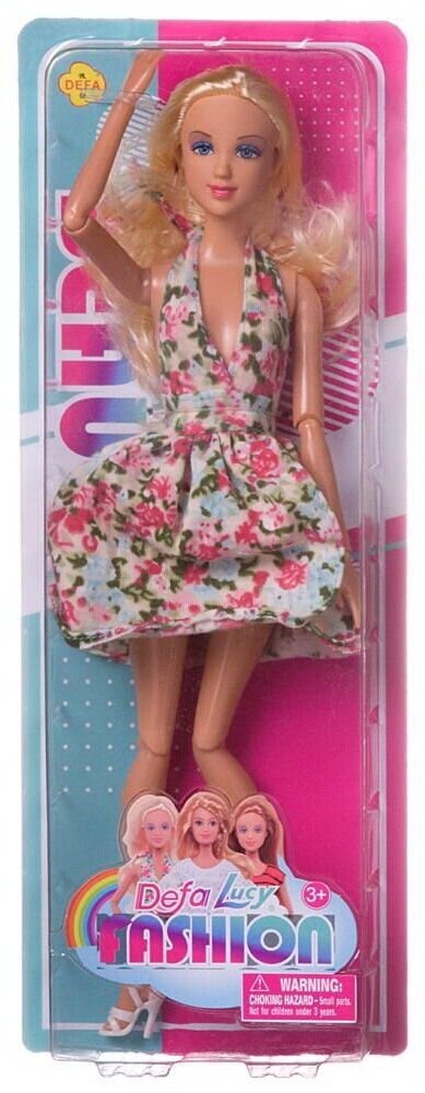 Кукла Defa Lucy Модная девушка, в платье с цветочном принтом, 28см - Abtoys [8406d/цветочное]