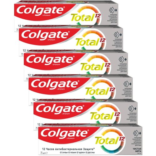 Зубная паста Colgate TOTAL Чистая мята 75 мл. х 6 шт.