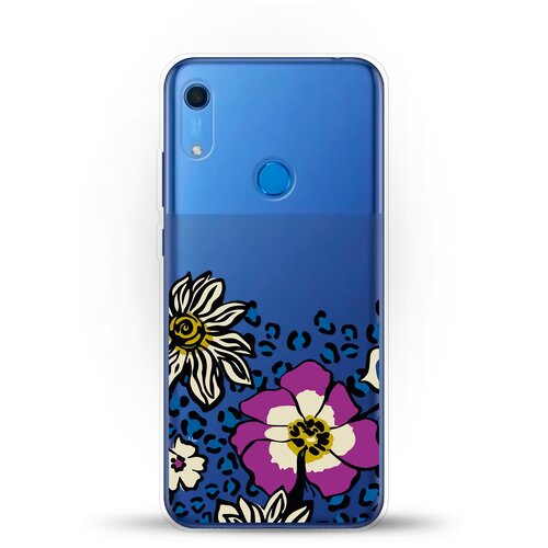 фото Силиконовый чехол цветы с узором на huawei y6s andy & paul
