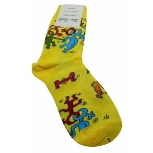 фото Женские носки nice socks высокие, размер универсальный, желтый