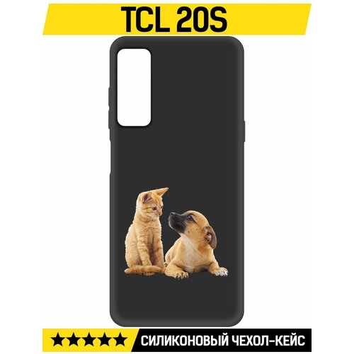 Чехол-накладка Krutoff Soft Case Лучшие друзья для TCL 20S черный чехол накладка krutoff soft case лучшие друзья для tcl 30 se черный