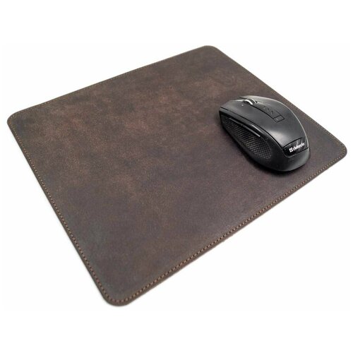 Коврик для мышки 25 х 30 см из натуральной кожи Audmorr J, NewPad XL Coffee