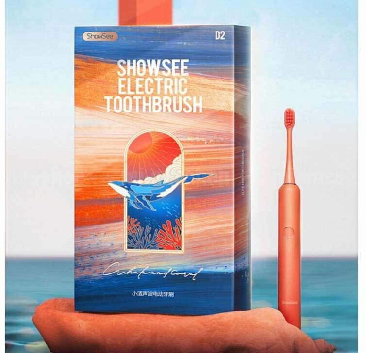 Электрическая зубная щетка Xiaomi ShowSee D2 Sonic Toothbrush Travel Box Orange (D2-P/DHZ-P) - фото №6