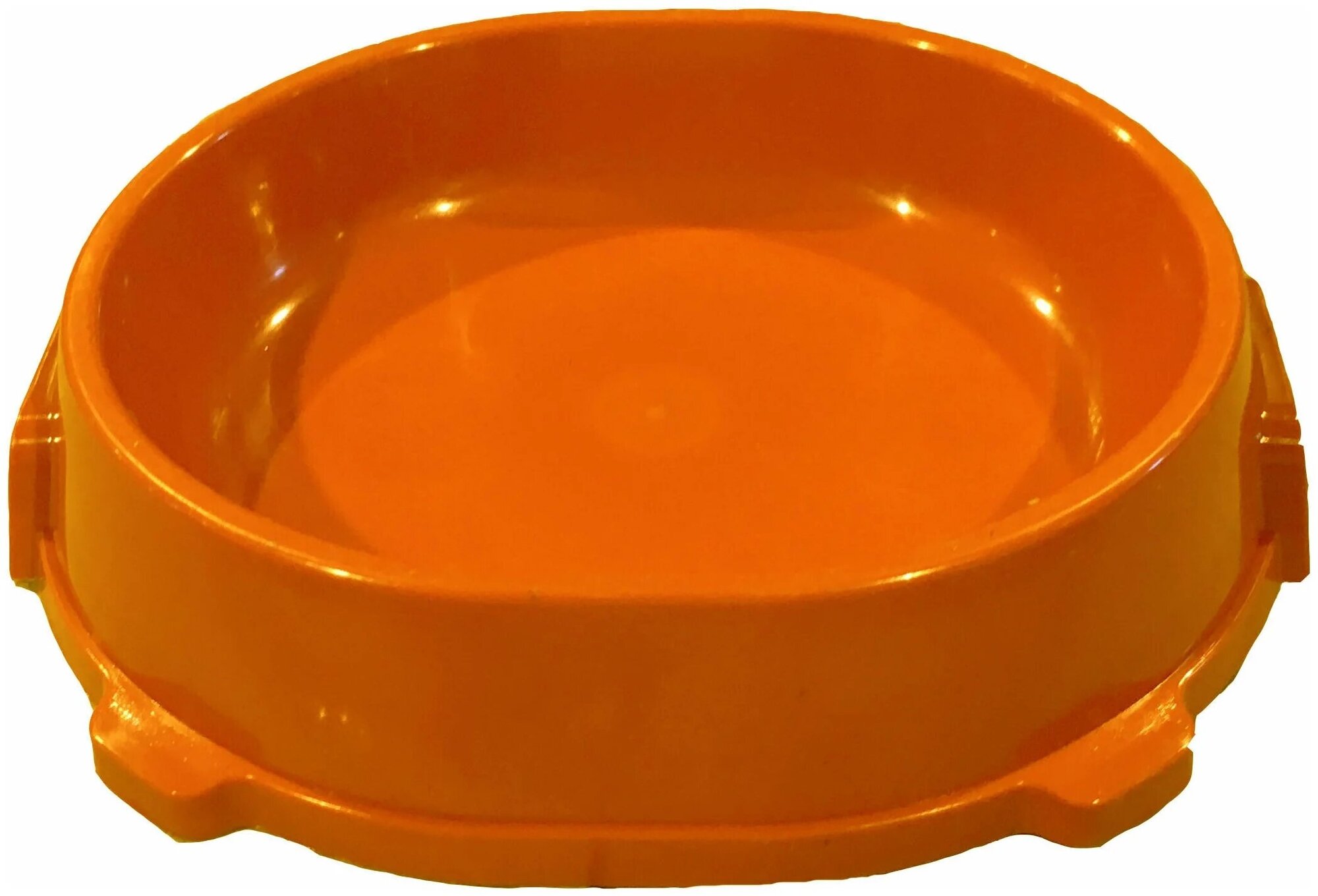 Пластиковая миска для животных Favorite (нескользящая, оранжевая) 200 мл.