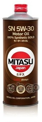 MITASU Mitasu 5W30 1L Масло Моторное Gold Sn/Ilsac Gf-5/Dexos 1 Синт