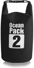 Водонепроницаемый непромокаемый гермомешок рюкзак Ocean Pack 2 литра (чёрный)