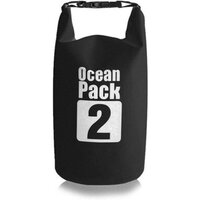 Водонепроницаемый непромокаемый гермомешок рюкзак Ocean Pack 2 литра (чёрный)