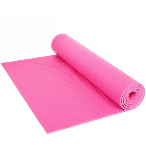 Коврик для йоги 6 мм 61х173 см «Однотонный», розовый коврик для йоги 6 мм 61х173 см однотонный фиолетовый
