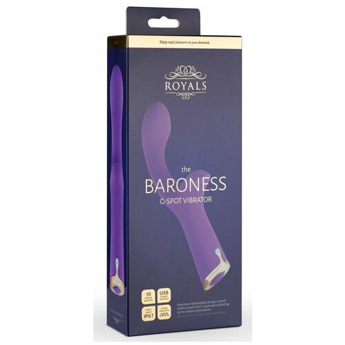 Фиолетовый вибратор The Baroness G-spot Vibrator - 19,5 см. (фиолетовый)