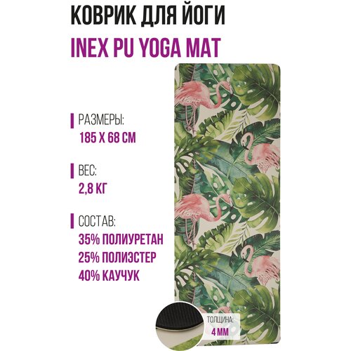 фото Коврик для йоги inex yoga pu mat полиуретан с принтом