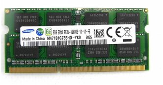 Оперативная память Samsung DDR3 8GB 1600МГц PC3L-12800S 1.3V sodimm для ноутбука