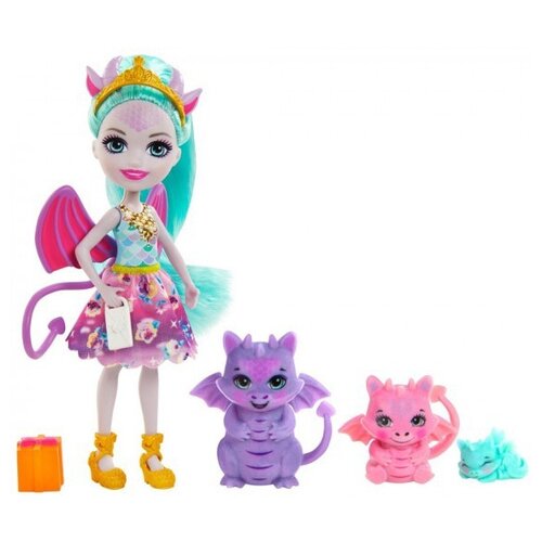 фото Игровой набор mattel royal enchantimals семья дианны дракон gyj09