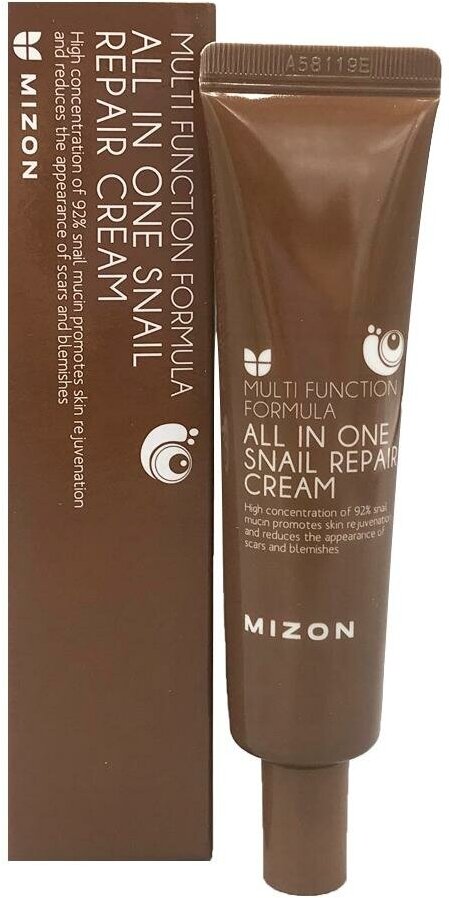 Крем для лица с муцином улитки Mizon All In One Snail Repair Cream, 35ml - фото №18