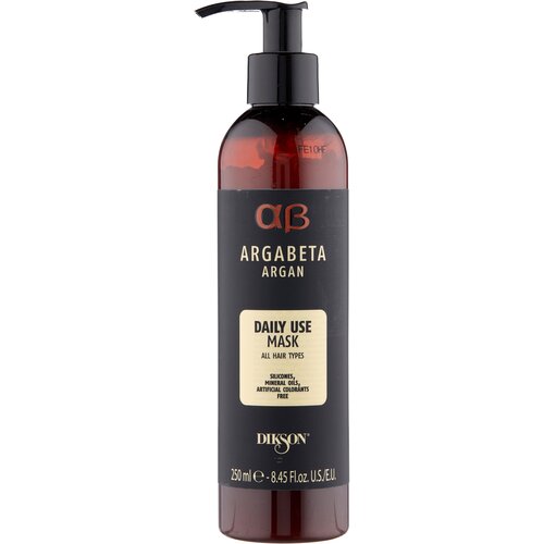 Dikson Argabeta Daily use Маска для волос для ежедневного использования, 250 мл, бутылка шампунь с аргановым маслом для ежедневного использования argabeta shampoo daily use 250 мл