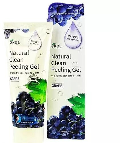Ekel Пилинг-скатка Natural Clean Peeling Gel Grape с экстрактом винограда, 100 мл - фотография № 14