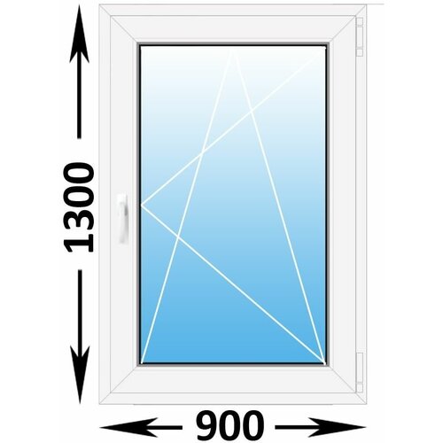 Пластиковое окно Melke одностворчатое 900x1300 (ширина Х высота) (900Х1300) окна пластиковые пвх 60 мм размер 500мм 500мм одностворчатое поворотно откидное стеклопакет двухкамерный 4 10 4 10 4 цвет графит