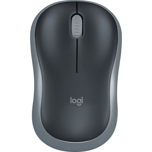 Мышь Logitech M185 серый/черный оптическая (1000dpi) беспроводная USB1.1 для ноутбука (2but) мышь logitech b330 silent plus черный оптическая 1000dpi беспроводная usb 2but