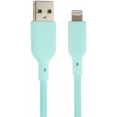 Аксессуар Qumo MFI С48 USB-A - Lightning 1m Light Blue 32990