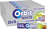 Жевательная резинка Orbit XXL White Сочное яблоко, без сахара, 20.4 г, 20 шт. в уп.