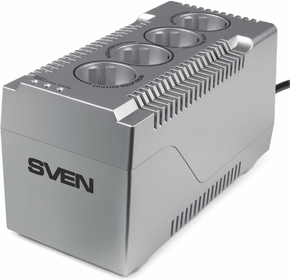 Стабилизатор напряжения SVEN VR-F1000 320Вт, EURO (SV-018818)