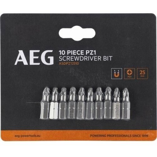 Биты AEG 10шт. РZ1x25mm ASDPZ12510 4932479523