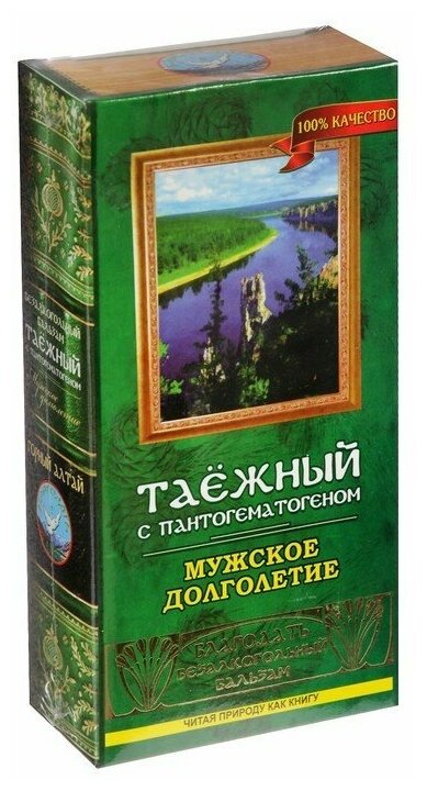 Бальзам безалкогольный "Таежный" с пантогематогеном Мужское долголетие