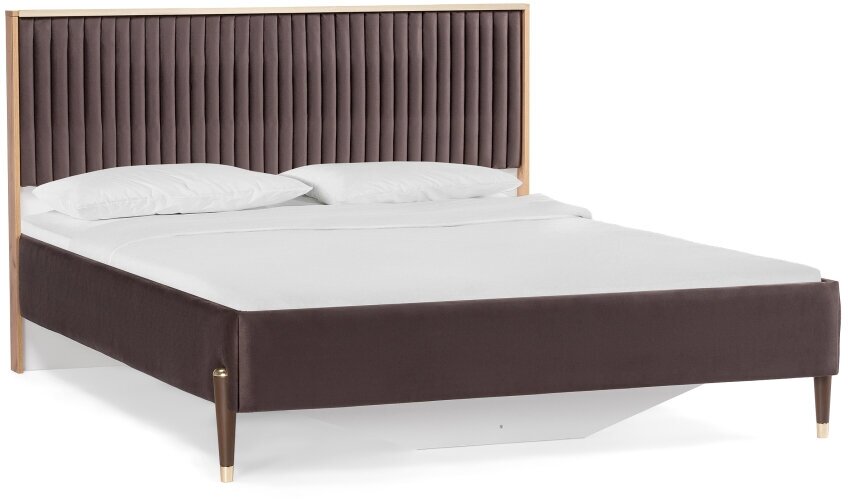 Двуспальная кровать Woodville Алберто Люкс 160x200 дуб золотой / bora 01