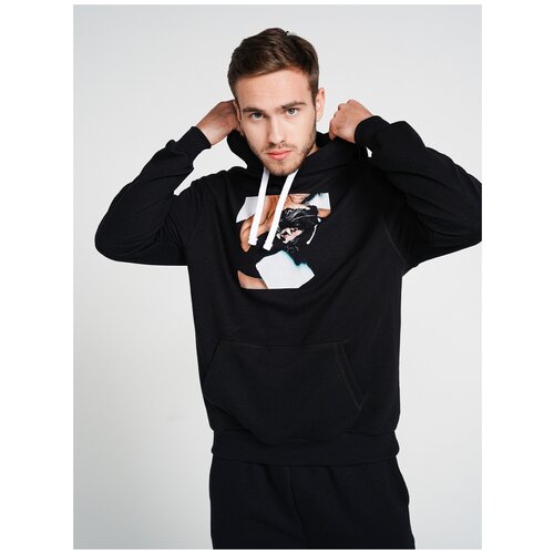 фото Толстовка с капюшоном твое 72433 размер xxl, черный, men