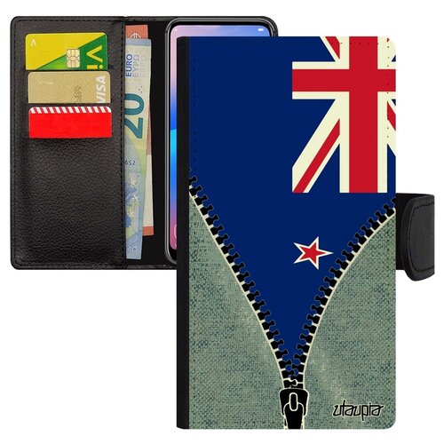 фото Чехол-книжка на мобильный galaxy a5 2017, "флаг новой зеландии на молнии" государственный utaupia