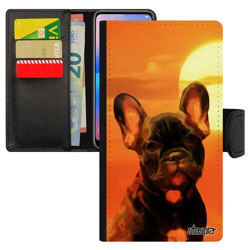 фото Чехол-книжка на телефон mi 8 lite, "бульдог" щенок зверь utaupia