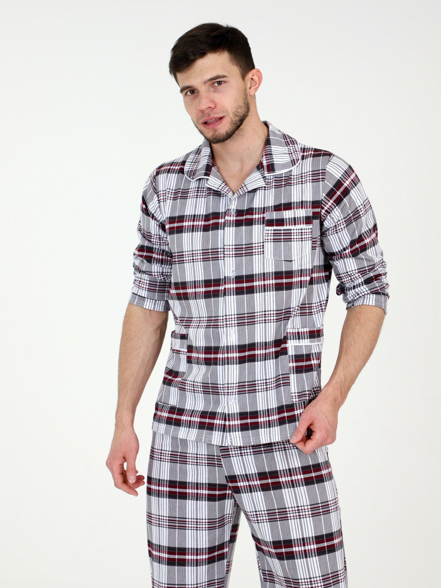 Пижама мужская (бордо) 46 размер - фотография № 8