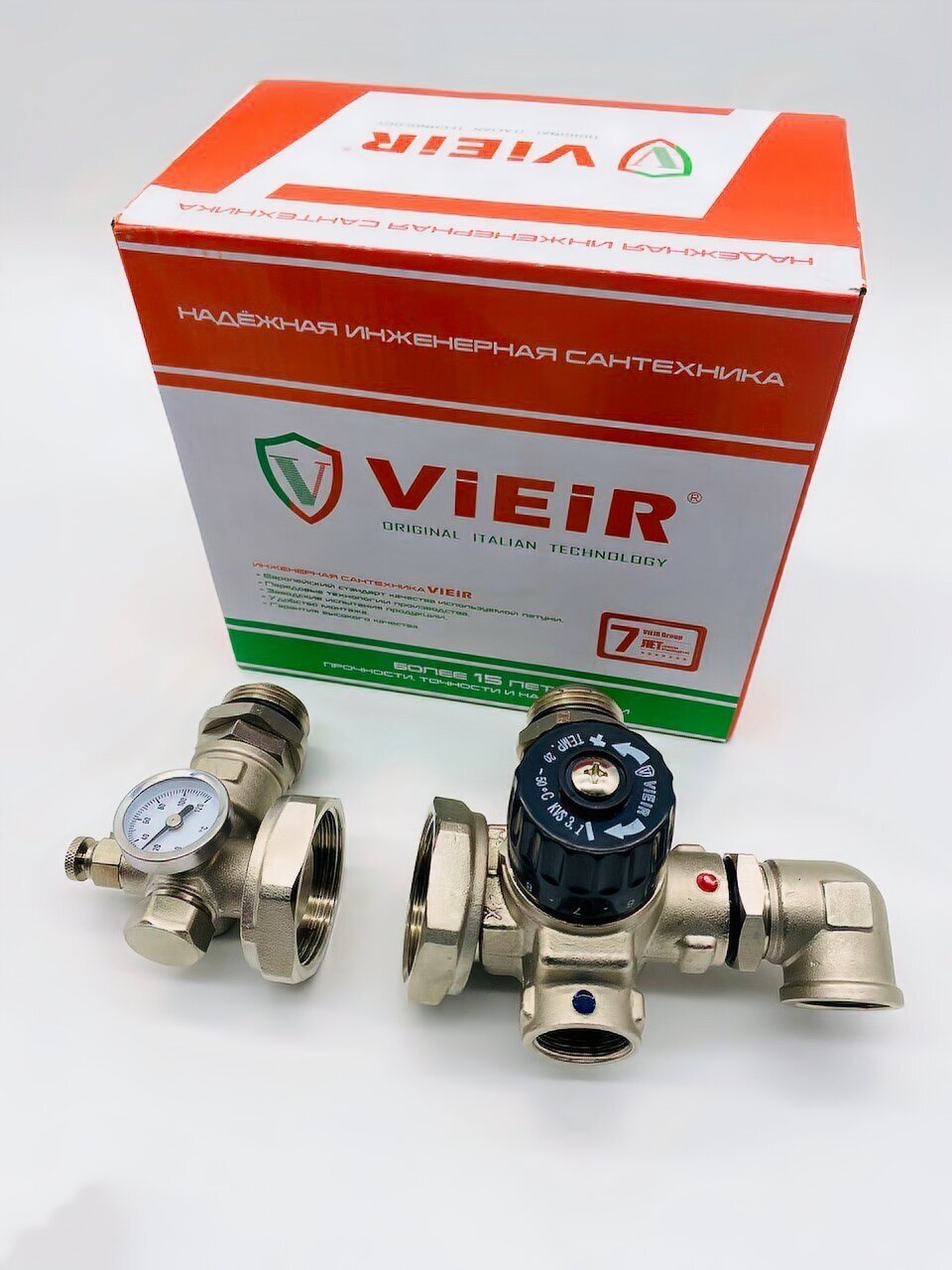 Насосно-смесительный узел с 4-х ходовым термостатическим клапаном/без байпаса ViEiR арт VR226