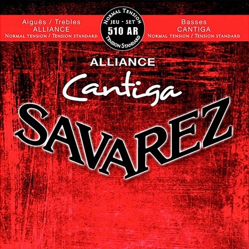 Струны для классической гитары Savarez Alliance Cantiga 510 AR Normal (6 шт) 510arjp alliance cantiga red blue premium струны