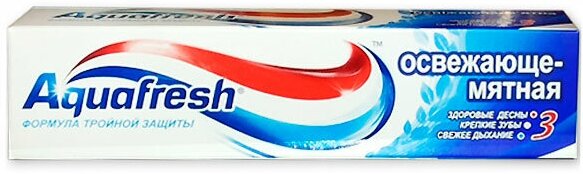 Зубная паста AQUAFRESH Total Care 3 100мл освежающе-мятная синяя