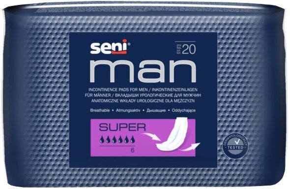 Прокладки для мужчин Seni Man Super, 20 шт.