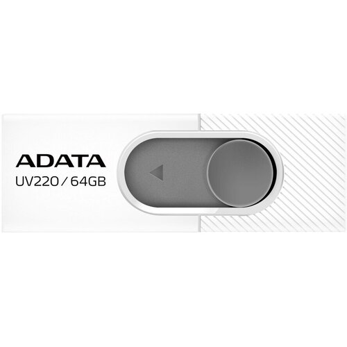 USB флешка ADATA USB2 64GB AUV220-64G-RWHGY белый/серый