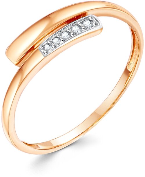 Кольцо Diamant online, золото, 585 проба, циркон, размер 16