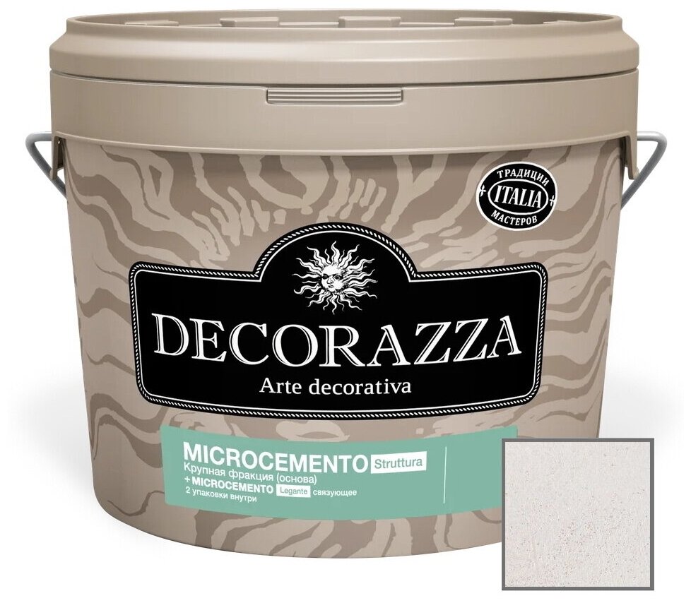 Декоративное покрытие Decorazza Microcemento Struttura + Legante MC 001 7,2 кг